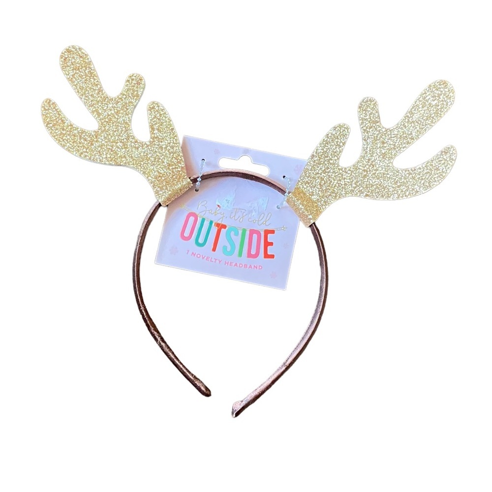 {Baby it's cold outside} Reindeer Glitter Antler headband